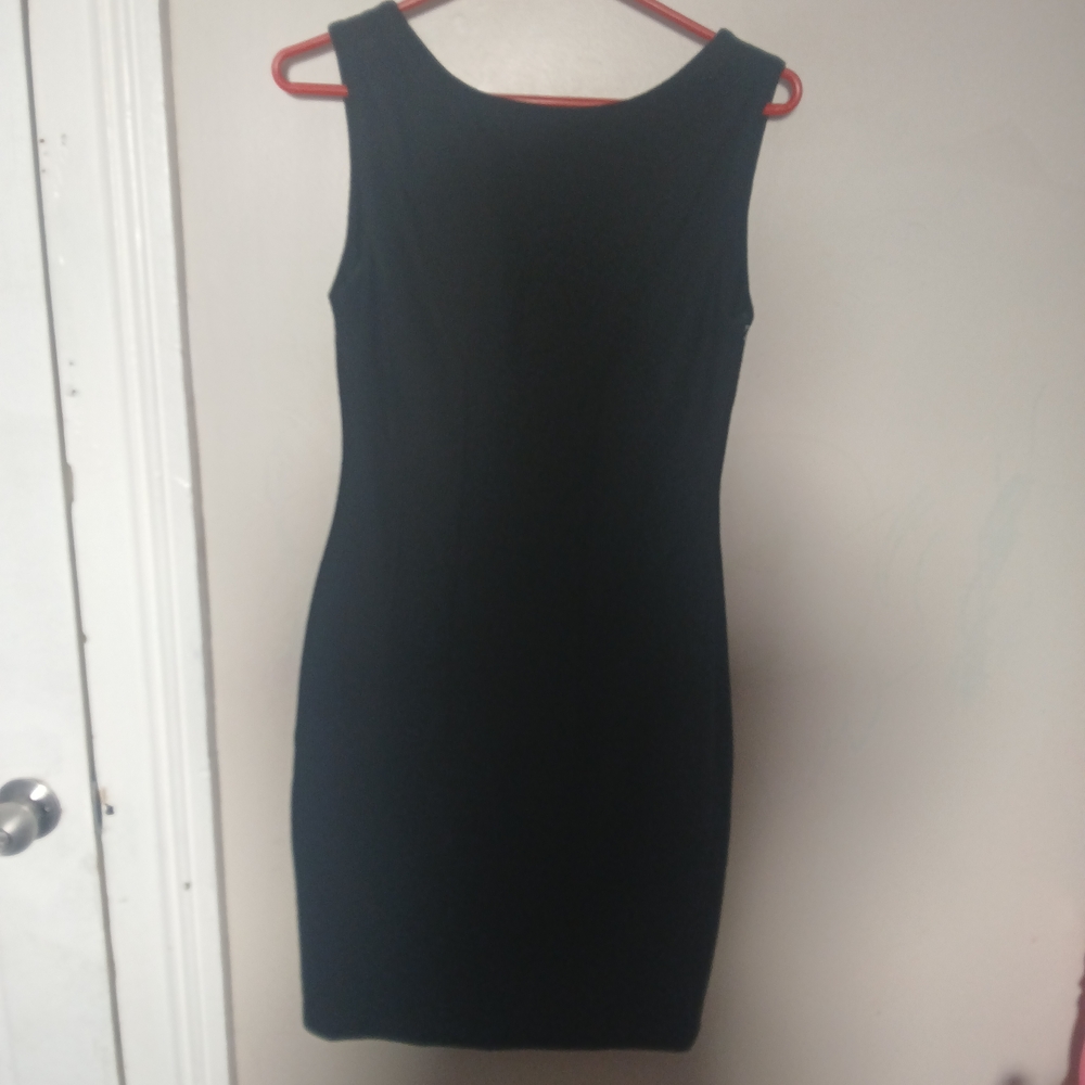 Obakki Canada Wool Black Sleeveless Bodycon Dress